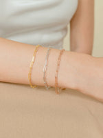 Load image into Gallery viewer, Mae Link Bracelet - Rhodium Plated