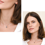 Load image into Gallery viewer, Bianca Necklace (London Blue Topaz) - Rose Gold Plated