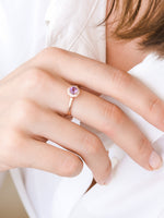 Load image into Gallery viewer, Lydia Ring (Amethyst) - Rose Gold Plated
