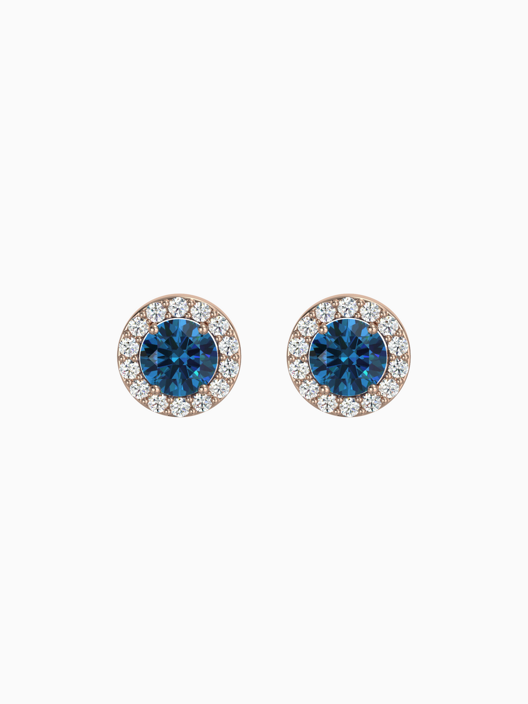Lydia Earring (London Blue Topaz) - Rose Gold Plated