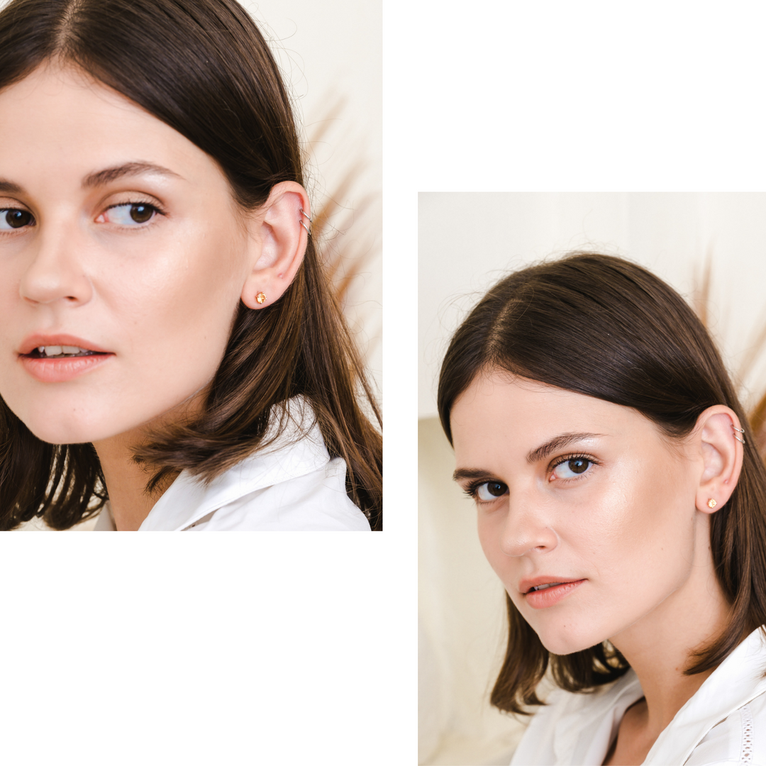 Lynn Earring (Citrine) - Rose Gold Plated