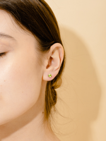 Load image into Gallery viewer, Lynn Earring (Peridot) - Rhodium Plated
