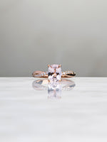 Load image into Gallery viewer, Serena Ring - Morganite &amp; Moissanite - 18K Rose Gold
