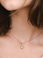 Load image into Gallery viewer, Bianca Necklace (Peridot) - Rose Gold Plated
