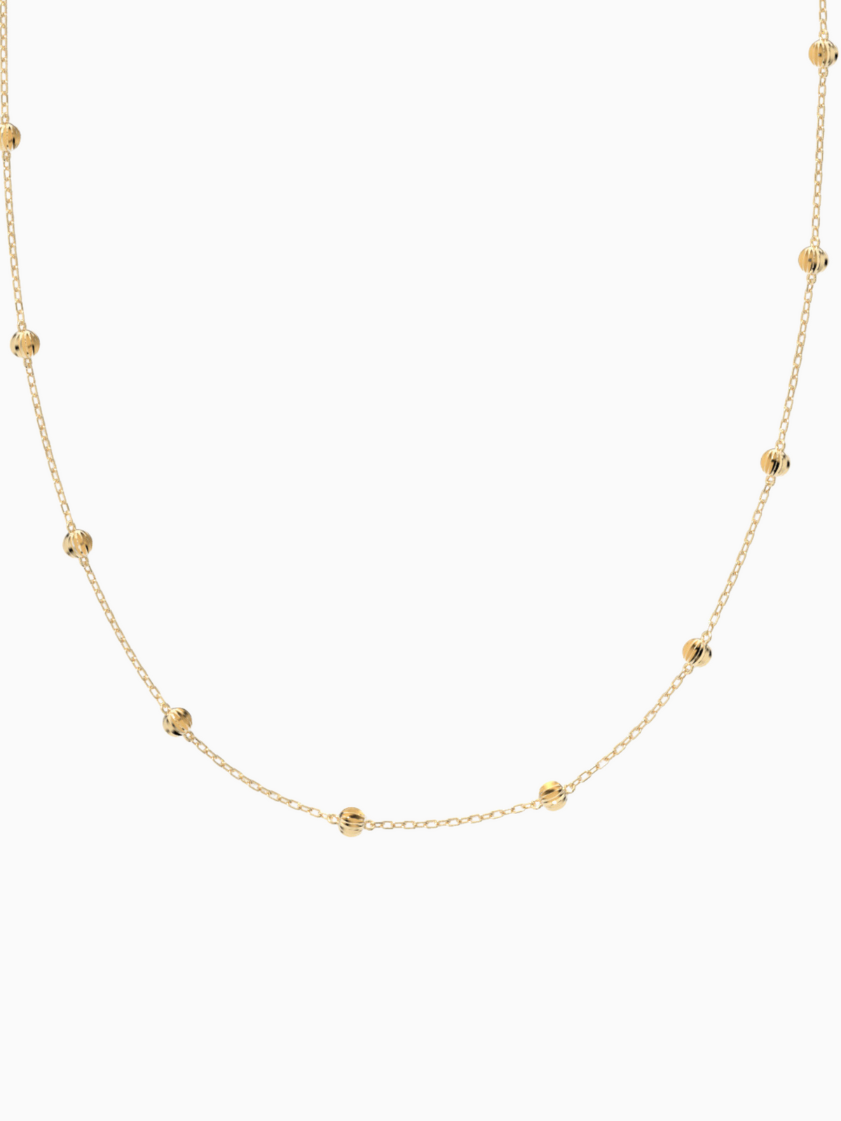 Miley ball chain   yellow gold plated