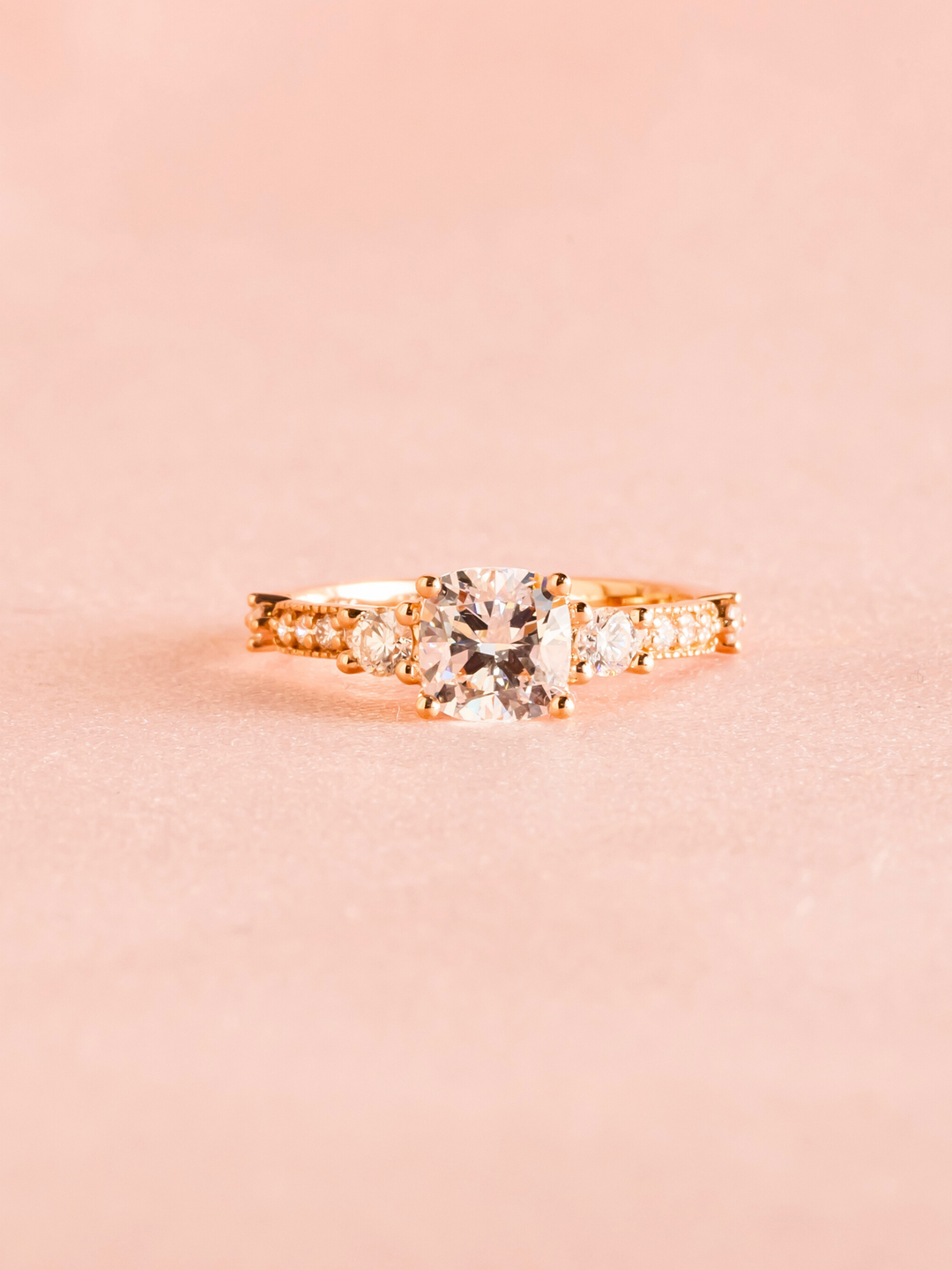 Samantha Ring - Moissanite - 18k Rose Gold