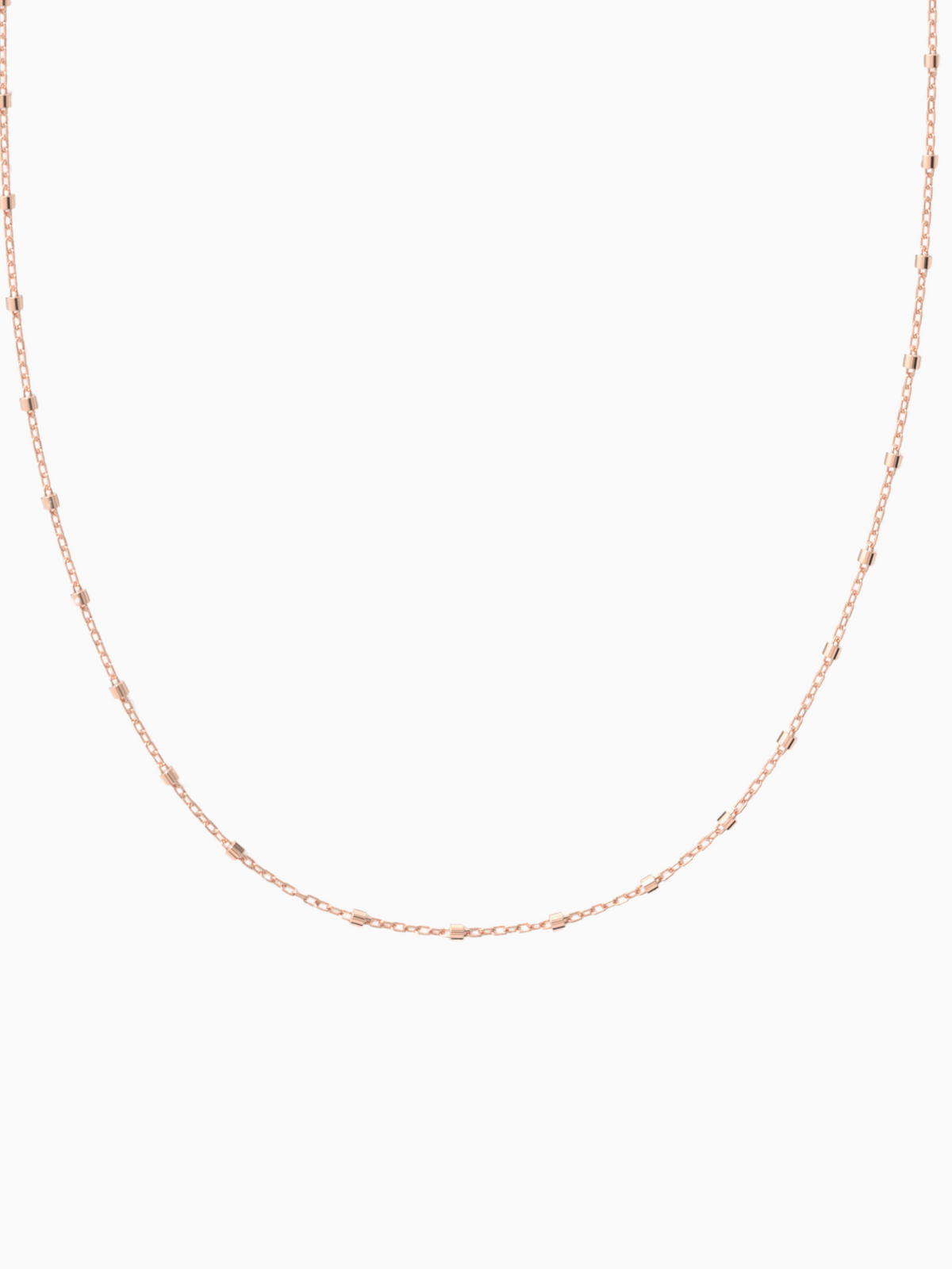 Mira ball chain   rose gold plated