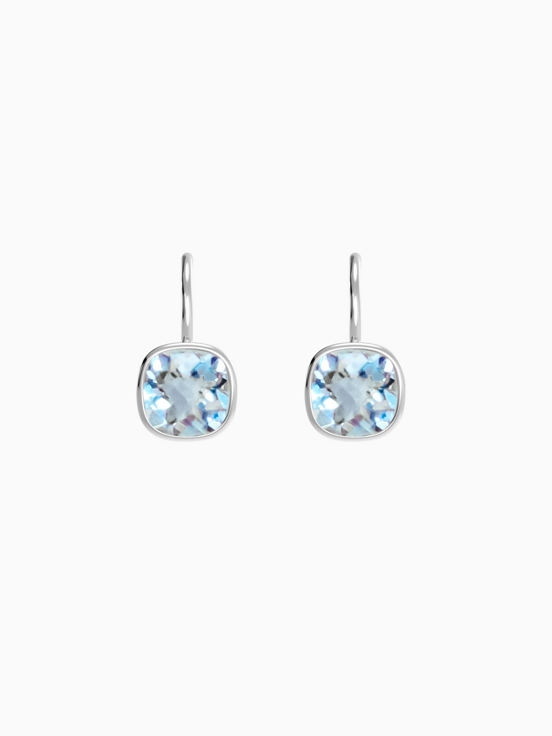 Pamela Earrings (Sky Blue Topaz) - Rhodium Plated