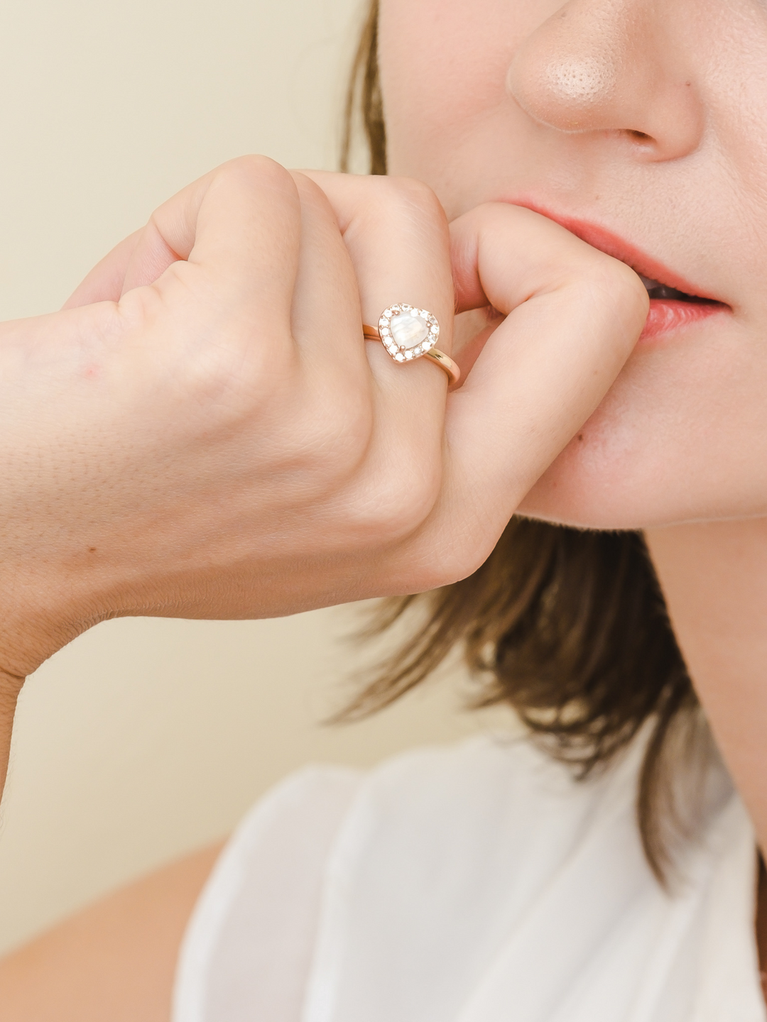 Leanne Ring (Moonstone) - Rose Gold Plated