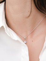 Load image into Gallery viewer, Bianca Necklace (Moonstone) - Rhodium Plated
