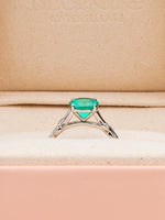 Load image into Gallery viewer, Esme Ring - 1.24Ct Lab Emerald - 18K White Gold
