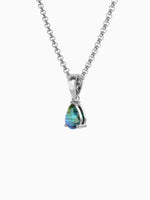 Load image into Gallery viewer, Laura Necklace (Labradorite) - Rhodium Plated
