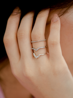 Load image into Gallery viewer, Yana Ring (Zirconia) - Rhodium Plated
