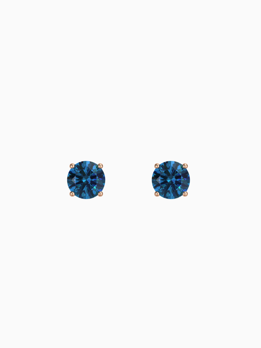 Lydia Earring (London Blue Topaz) - Rose Gold Plated