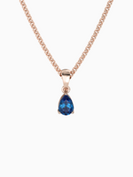 Load image into Gallery viewer, Laura Necklace (London Blue Topaz) - Rose Gold Plated
