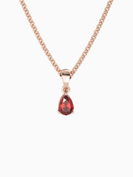Load image into Gallery viewer, Laura Necklace (Garnet) - Rose Gold Plated
