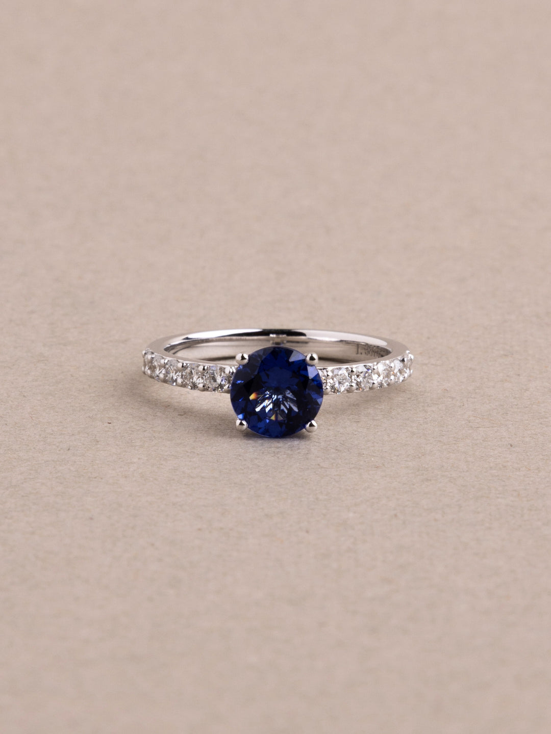 Elysa Ring - Tanzanite & Lab Diamonds - 18K White Gold