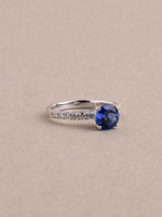 Load image into Gallery viewer, Elysa Ring - Tanzanite &amp; Lab Diamonds - 18K White Gold
