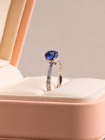 Load image into Gallery viewer, Elysa Ring - Tanzanite &amp; Lab Diamonds - 18K White Gold
