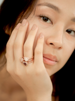 Load image into Gallery viewer, Leanne Ring (Rose Quartz) - Rose Gold Plated
