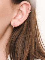 Load image into Gallery viewer, Winnie Earrings (Pink Sapphire) - Rose Gold Plated
