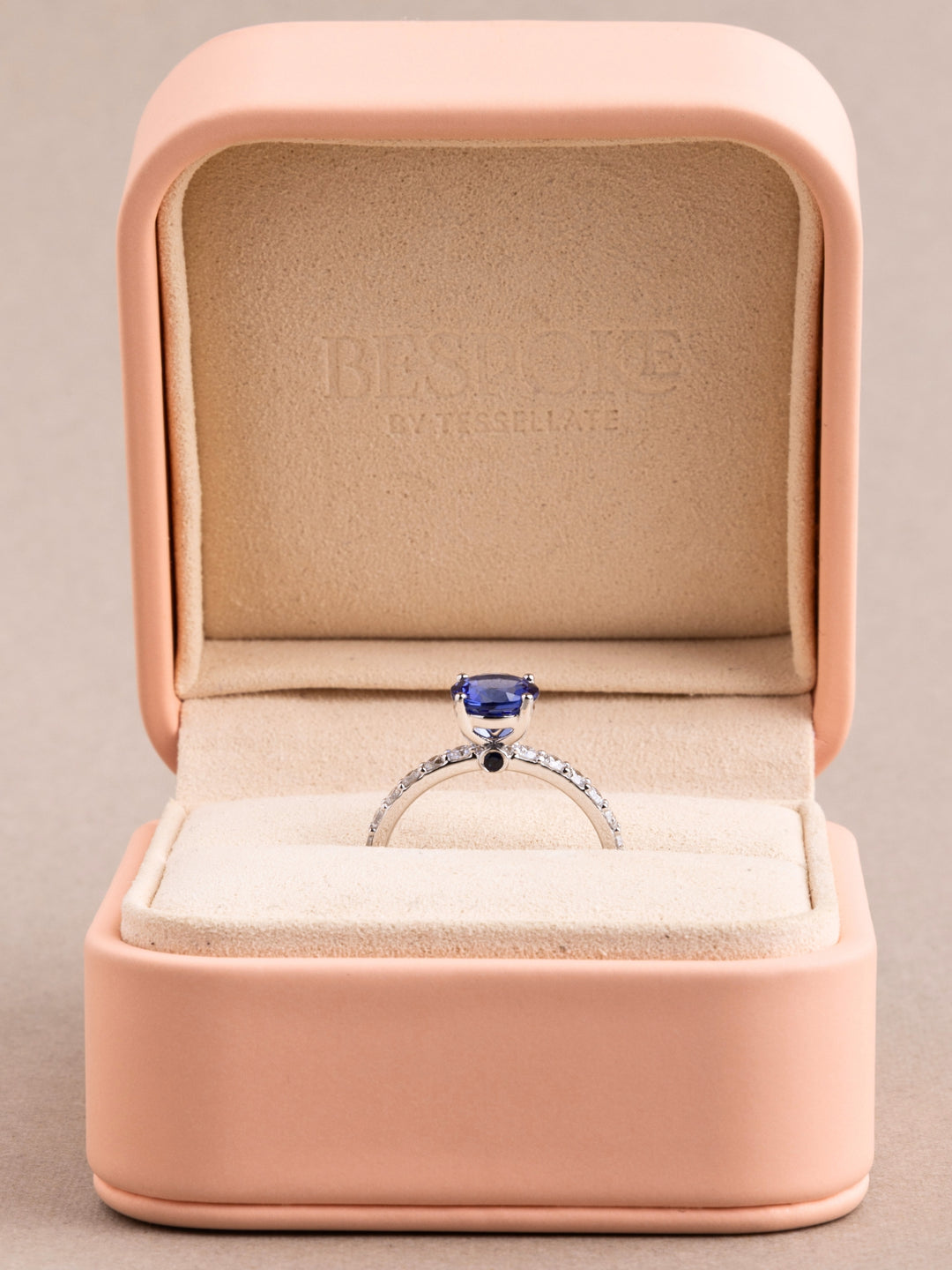 Elysa Ring - Tanzanite & Lab Diamonds - 18K White Gold