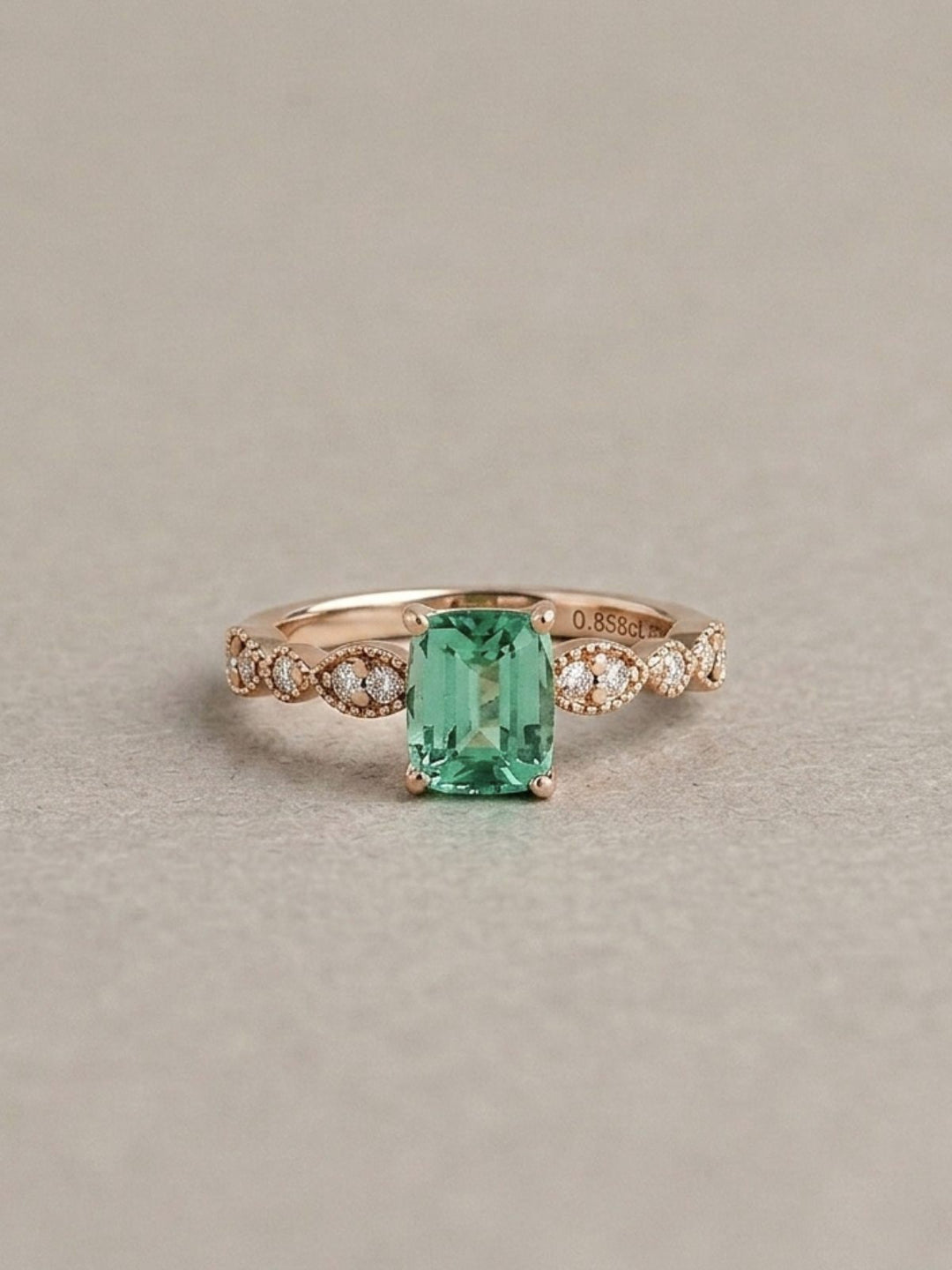 Veronica - Mint Tourmaline - 14k Rose Gold
