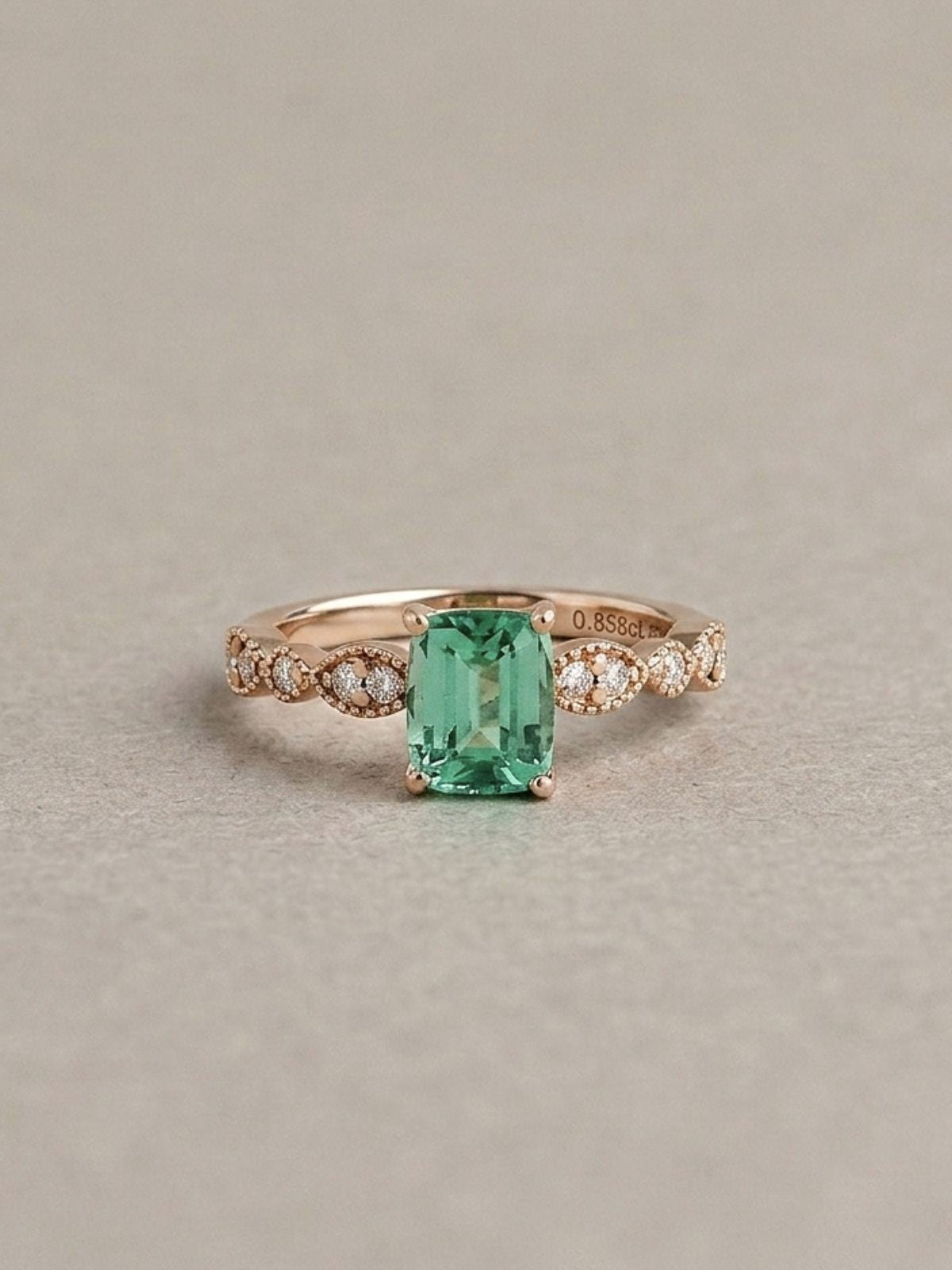 Veronica   mint tourmaline   14k rose gold