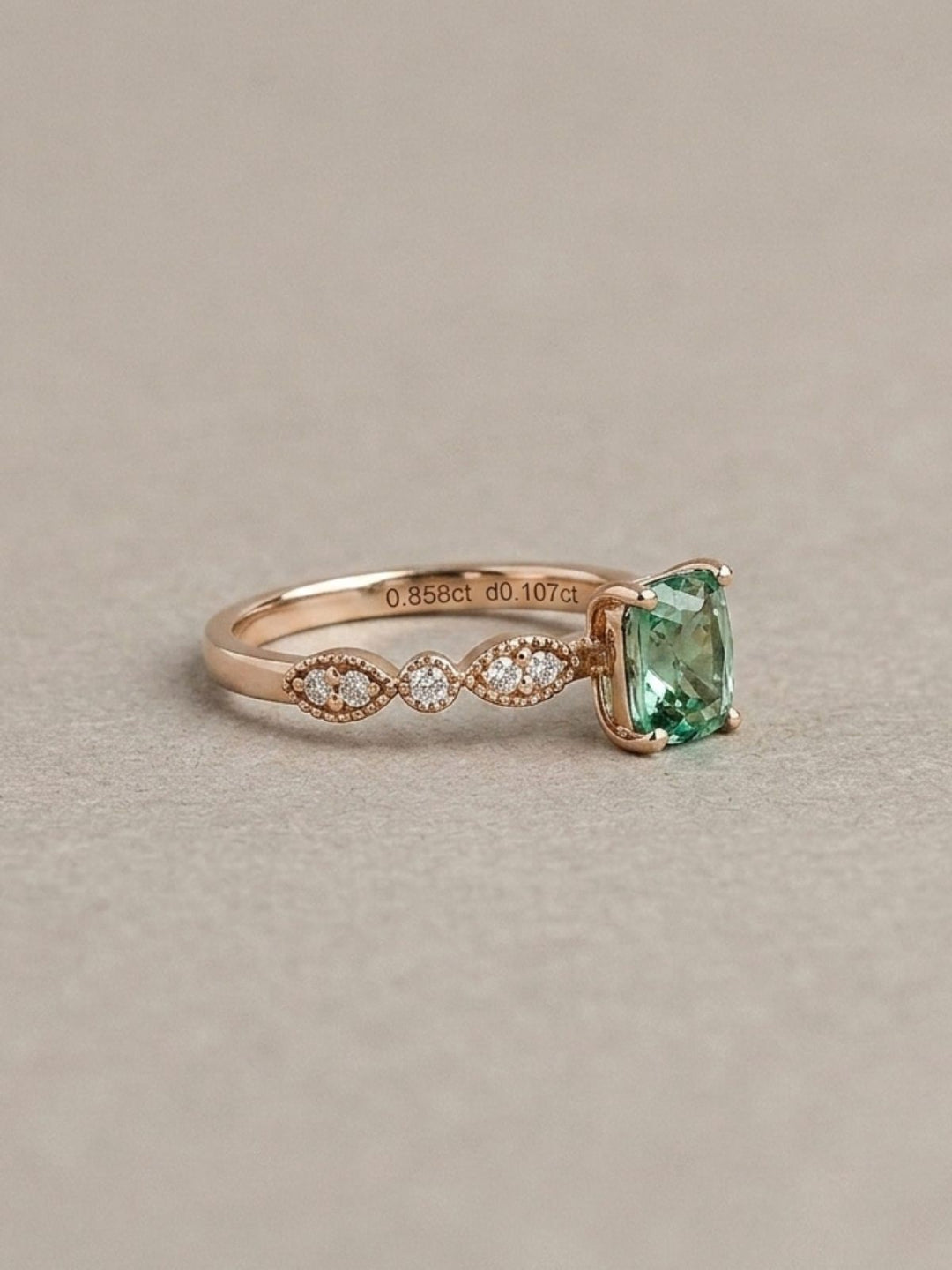 Veronica - Mint Tourmaline - 14k Rose Gold