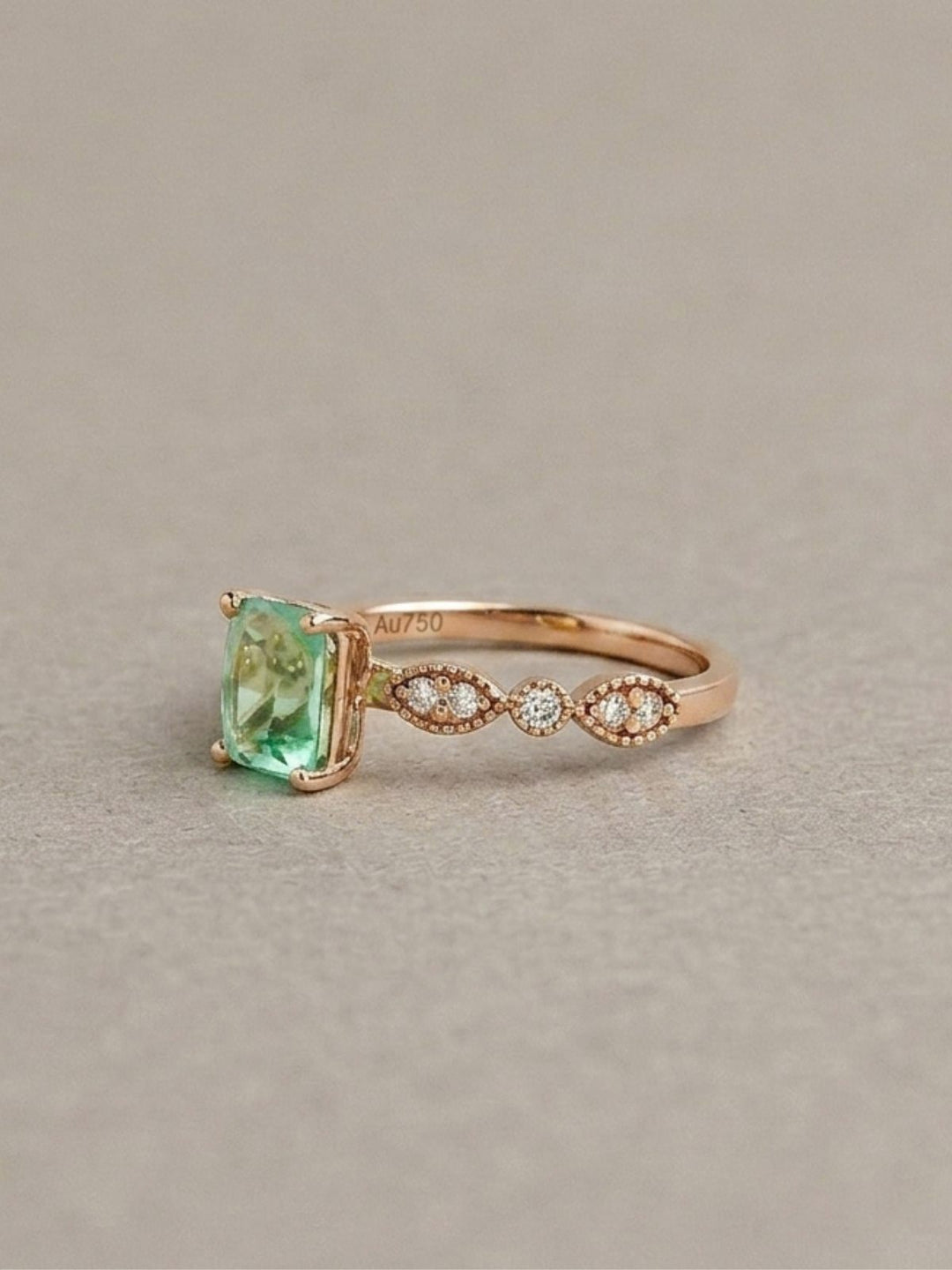 Veronica - Mint Tourmaline - 14k Rose Gold
