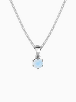 Load image into Gallery viewer, Bianca Necklace (Moonstone) - Rhodium Plated
