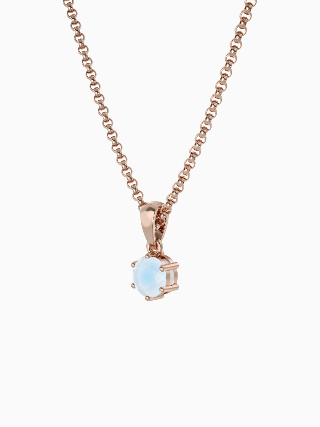 Bianca Necklace (Moonstone) - Rose Gold Plated