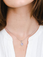 Load image into Gallery viewer, Leanne Necklace (Amethyst) - Rhodium Plated
