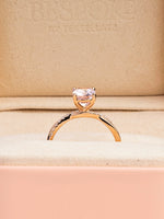 Load image into Gallery viewer, Serena Ring - Morganite &amp; Moissanite - 18K Rose Gold
