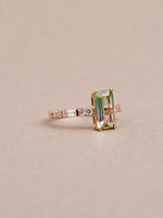 Load image into Gallery viewer, Thea Ring - Watermelon Tourmaline &amp; Lab Diamonds - 18K Rose Gold
