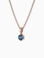 Load image into Gallery viewer, Bianca Necklace (London Blue Topaz) - Rose Gold Plated
