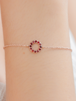 Load image into Gallery viewer, Fiona Bracelet (Garnet) - Rose Gold Plated
