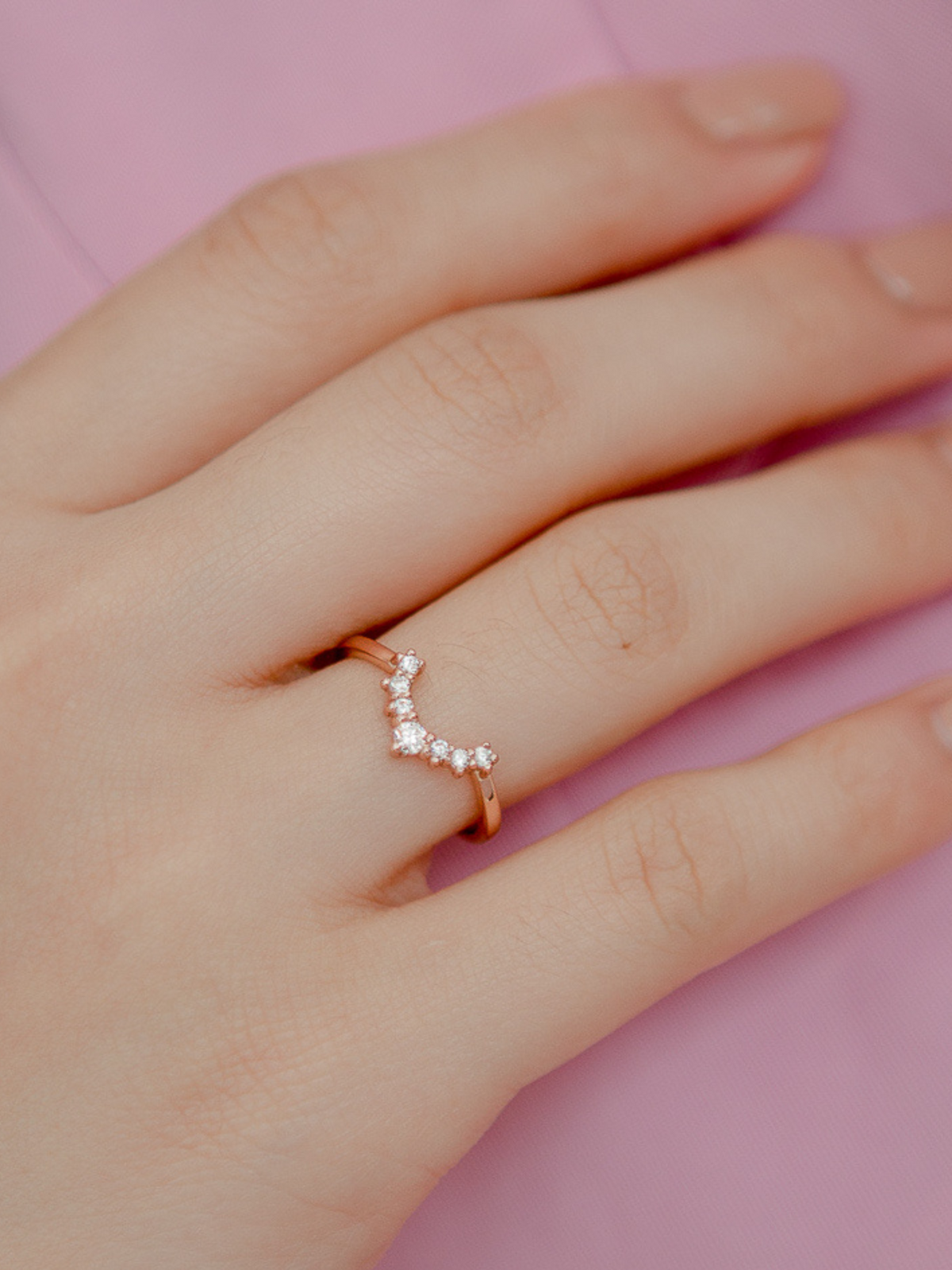Yana ring (zirconia)   rose gold plated