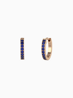 Load image into Gallery viewer, Wilma Earrings (Blue Sapphire) - Rose Gold Plated
