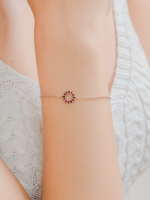 Load image into Gallery viewer, Fiona Bracelet (Garnet) - Rose Gold Plated
