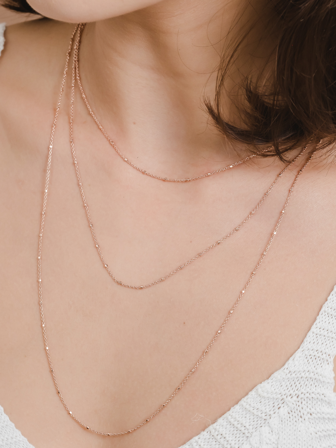 Mira Ball Chain - Rose Gold Plated