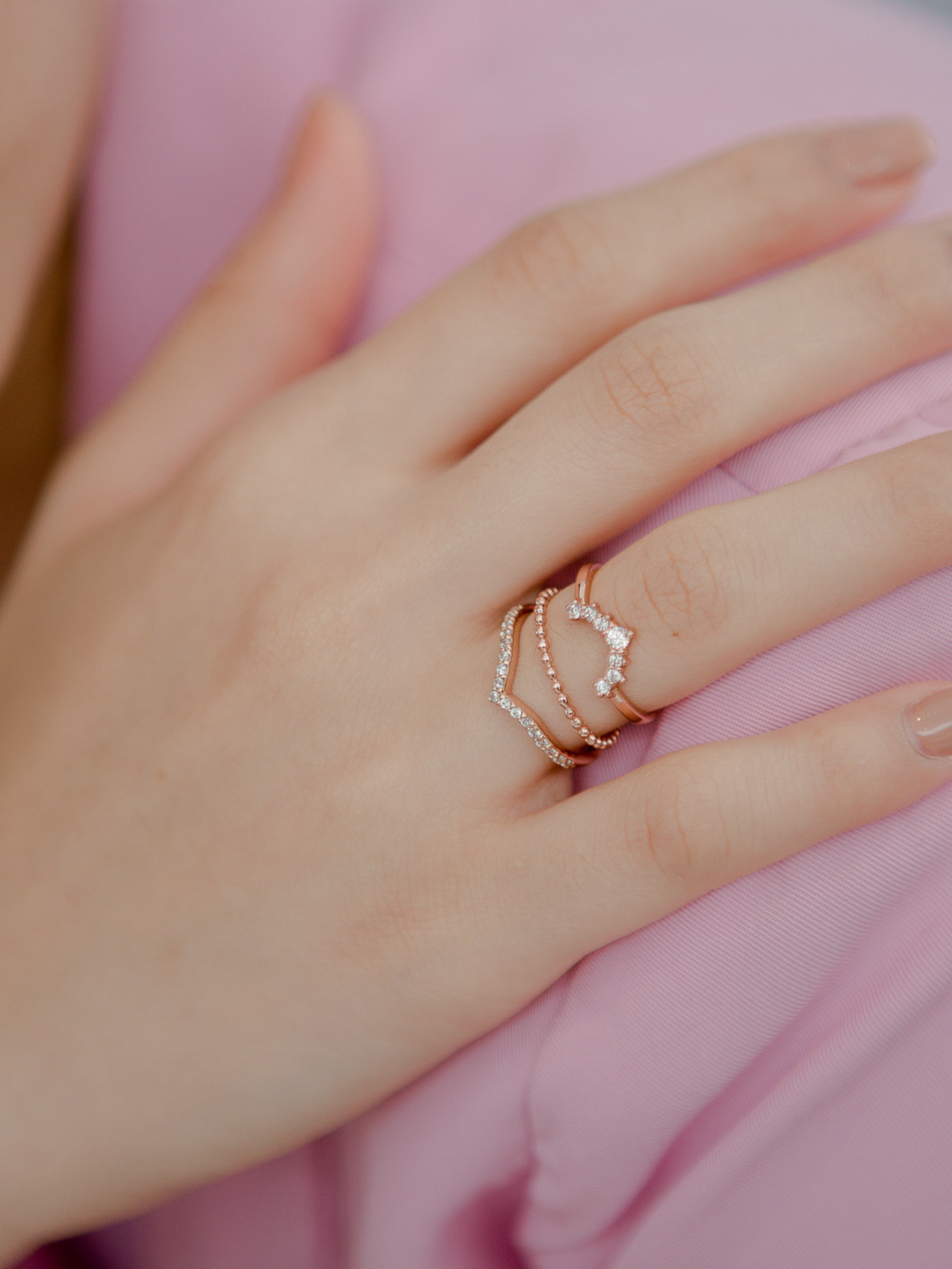 Yana Ring (Zirconia) - Rose Gold Plated