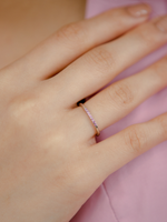 Load image into Gallery viewer, Esther Ring (Pink Sapphire) - Rhodium Plated
