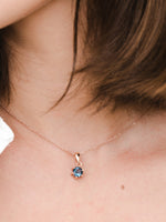 Load image into Gallery viewer, Bianca Necklace (London Blue Topaz) - Rose Gold Plated

