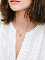 Load image into Gallery viewer, Leanne Necklace (Garnet) - Rhodium Plated

