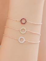 Load image into Gallery viewer, Fiona Bracelet (Peridot) - Rose Gold Plated
