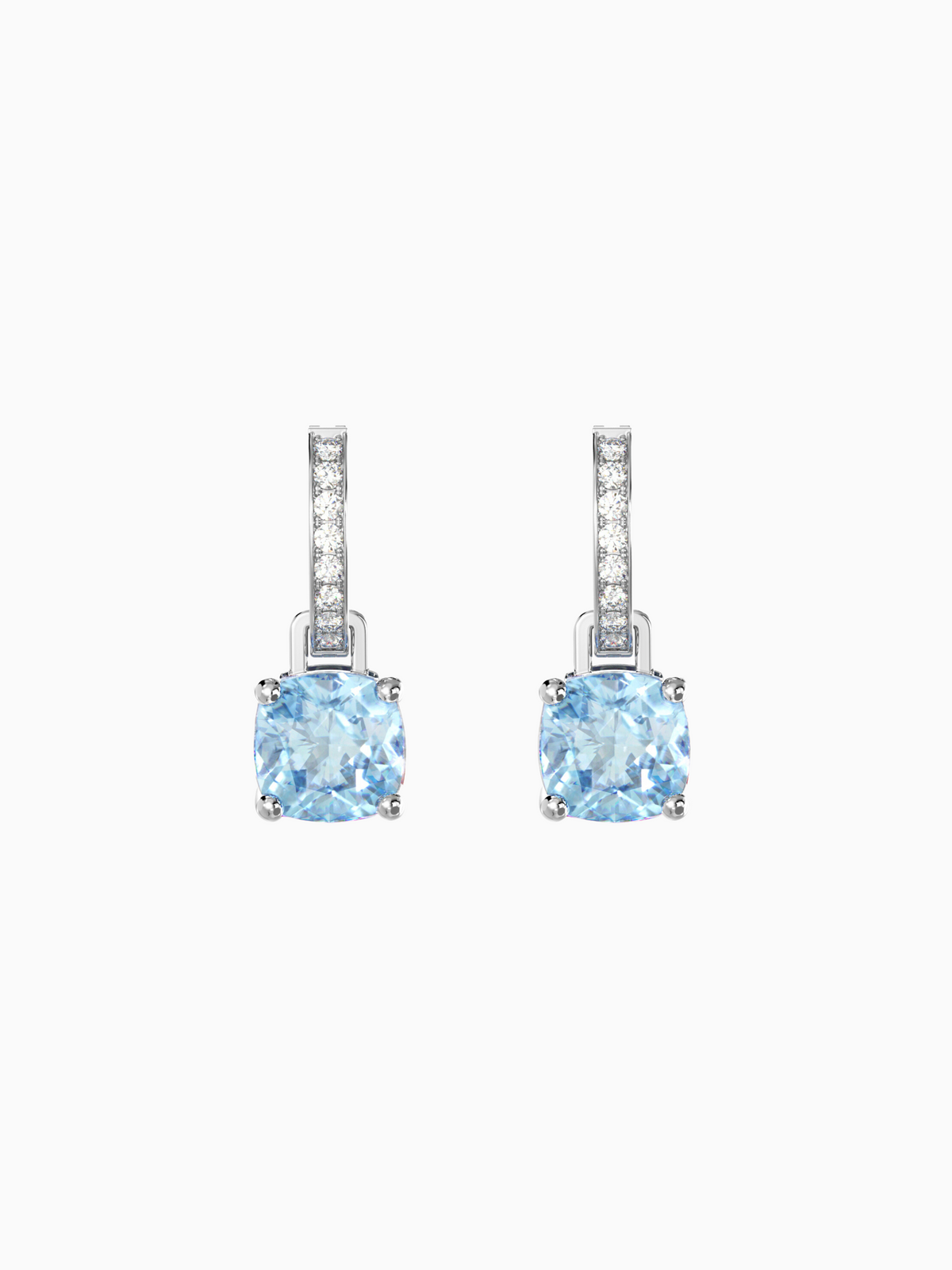 Wylie earrings (sky blue topaz)   rhodium plated