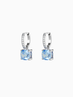 Load image into Gallery viewer, Wylie Earrings (Sky Blue Topaz) - Rhodium Plated
