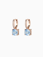 Load image into Gallery viewer, Wylie Earrings (Sky Blue Topaz) - Rose Gold Plated

