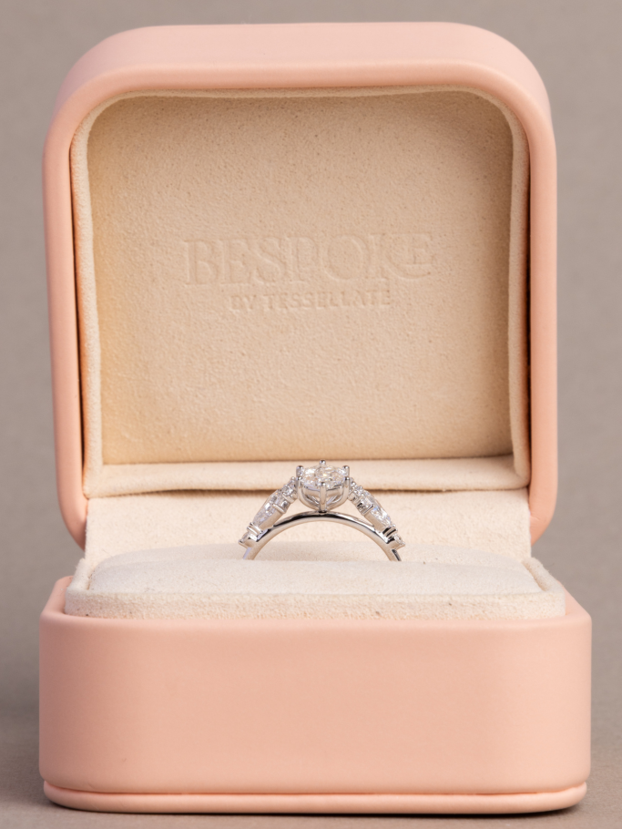 Holly Ring - Custom Cut Dutch Marquise Lab Grown Diamond - 18K White Gold